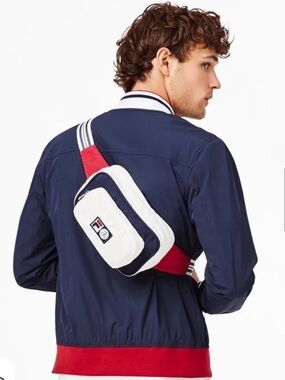 Brooks Brothers X FILA Heritage Advantage Crossbody Belt Bag OS White Sporty